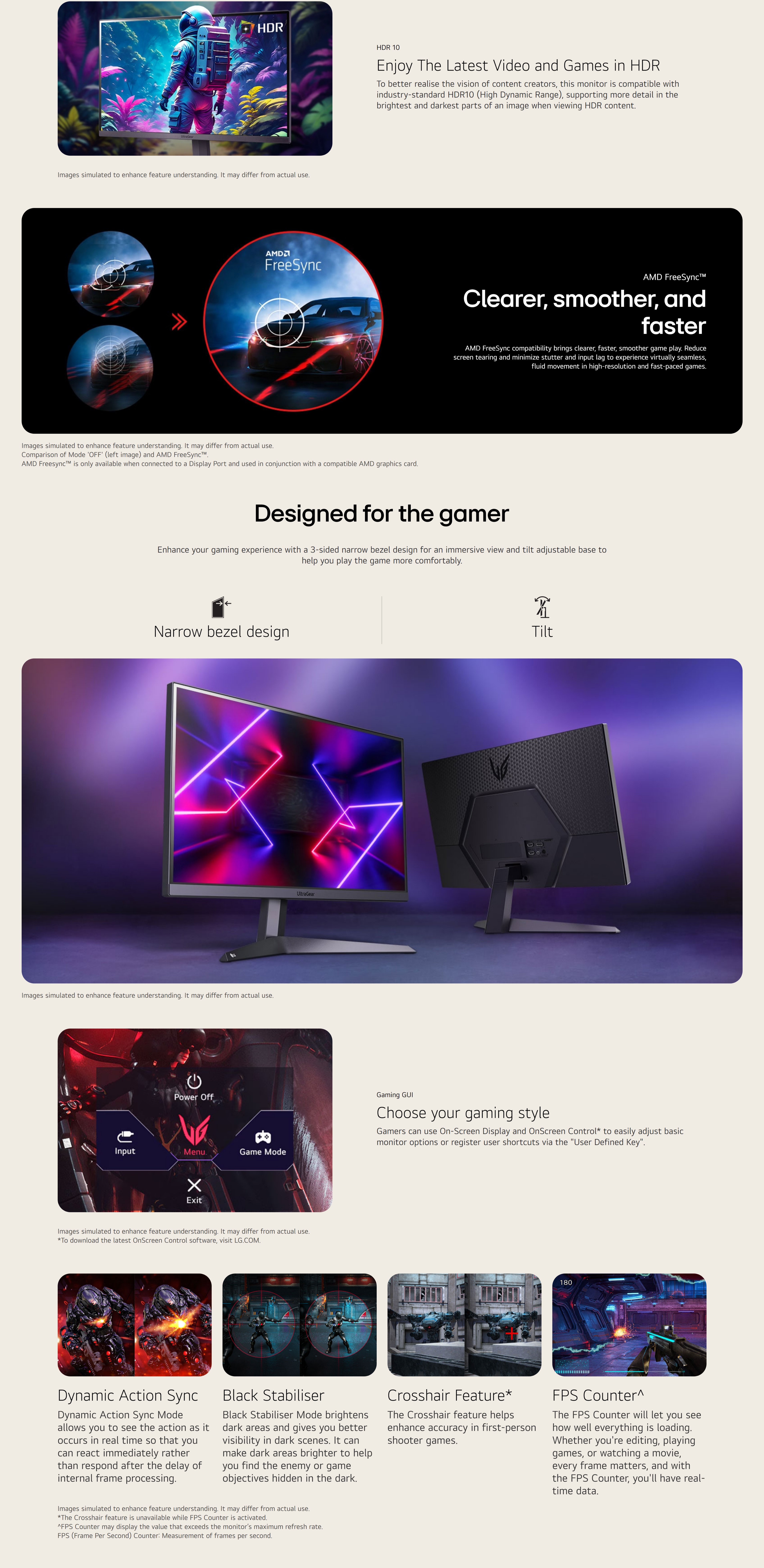 A large marketing image providing additional information about the product LG UltraGear 24GS50F-B 24" 1080p 180Hz VA Monitor - Additional alt info not provided